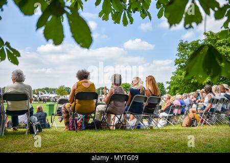 Ardingly Sussex UK 8th June 2018 - Crowds enjoy the sunshine at the South of England Show  at the Ardingly Showground near Haywards Heath Sussex Photograph by Simon Dack Credit: Simon Dack/Alamy Live News Stock Photo