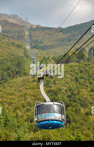 Malcesine-Monte Baldo Cable car, Italy Stock Photo
