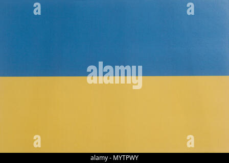 National Flag of Ukraine background close up Stock Photo