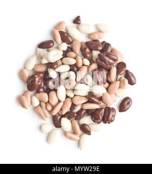 Chocolate covered sunflower seeds isolated on white background. Stock Photo