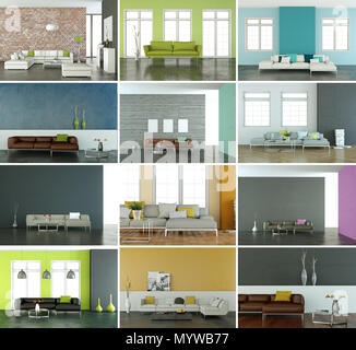 Set of sofas in modern Interior design Stock Photo - Alamy