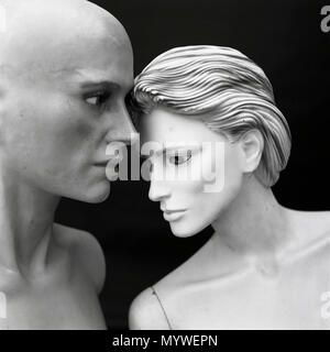 Close-up of a mannequin bust man looking from the front Stock Photo