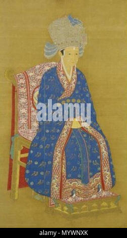 . The Official Imperial Portrait of Song Dynasty's Empresses  . Song Dynasty. Imperial Painter 1 B Song Dynasty D Empress of HuiZong Stock Photo