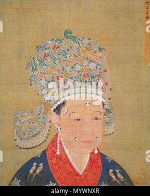 . The Official Imperial Portrait of Song Dynasty's Empress  . Song Dynasty. Imperial Painter 1 B Song Dynasty Empress of Guangzong Stock Photo