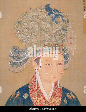 . The Official Imperial Portrait of Song Dynasty's Empress  . Song Dynasty. Imperial Painter 1 B Song Dynasty Empress of Huizong Stock Photo