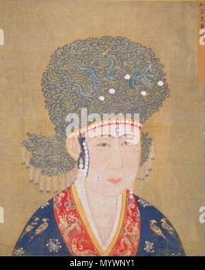 . The Official Imperial Portrait of Song Dynasty's Empress  . Song Dynasty. Imperial Painter 1 B Song Dynasty Empress of Renzong Stock Photo