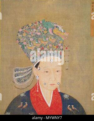 . The Official Imperial Portrait of Song Dynasty's Empress  . Song Dynasty. Imperial Painter 1 B Song Dynasty Empress of Xiaozong Stock Photo