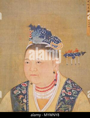 . The Official Imperial Portrait of Song Dynasty's Empress  . Song Dynasty. Imperial Painter 1 B Song Dynasty Empress of Xuanzu Stock Photo