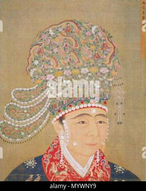 . The Official Imperial Portrait of Song Dynasty's Empress  . Song Dynasty. Imperial Painter 1 B Song Dynasty Empress of Yingzong Stock Photo