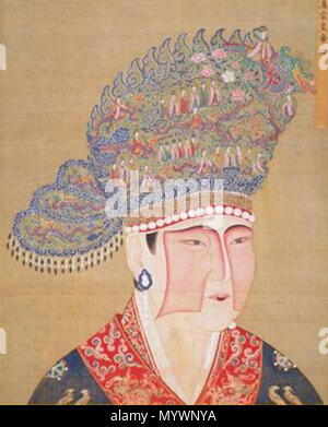 . The Official Imperial Portrait of Song Dynasty's Empress  . Song Dynasty. Imperial Painter 1 B Song Dynasty Empress of Zhenzong Stock Photo