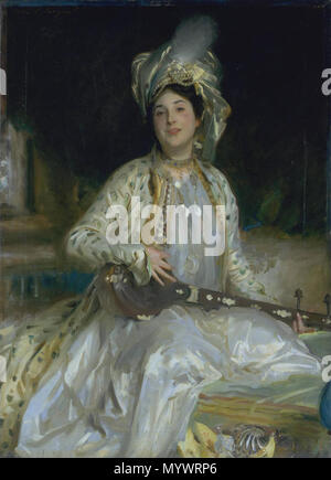 .  English: Portrait of Almina Daughter of Asher Wertheimer . 1908 4 Almina Daughter of Asher Wertheimer by J S Sargent Stock Photo