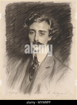 .  Français : John Singer Sargent, Portrait d'Ernest Schelling (1876-1939), dessin, 62 x 47,5 cm, The Morgan Library and Museum (1910).  . 1910 4 1910 Ernest Schelling by Sargent Stock Photo