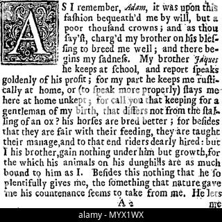 . English: Fleuron from book: As you like it. A comedy. By Shakespear. 382 As you like it. A comedy. By Shakespear. Fleuron N015987-2 Stock Photo