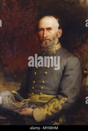 .  English: Confederate general Jubal A. Early, in full dress uniform, holds his plumed hat and sword in this 1912 portrait from photograph taken in 1865 by John Wycliffe Lowes Forster. Early died in 1894, and this painting was based on an 1865 photograph.  . 1912 1 Confederate general Jubal A. Early, in full dress uniform by John Wycliffe Lowes Forster Stock Photo