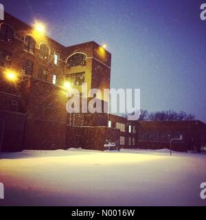 Brooklyn, New York, USA. 26th Jan, 2015. Snow in Brooklyn, New York before a blizzard on January 26, 2015. Credit:  Elizabeth A. Abts/StockimoNews/Alamy Live News Stock Photo