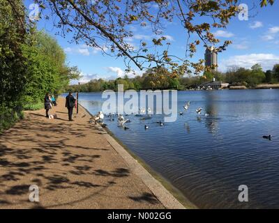 London, UK. 29th Apr, 2015. April 2015; sun is shining in Hyde park, London Credit:  Jonny Abbas/StockimoNews/Alamy Live News Stock Photo