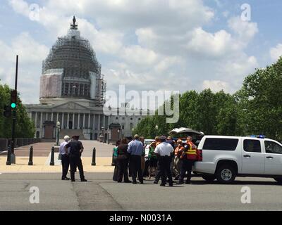 Washington, DC, USA. 26th May, 2015. US Capitol building evacuated due to fire alarm Credit:  B Christopher / StockimoNews/Alamy Live News Stock Photo