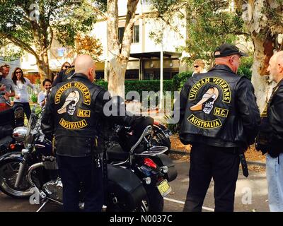 Avalon Beach NSW, Australia. 13th June, 2015. Vietnam Veterans Motorcycle Club Australia Credit:  stockpeople/StockimoNews/Alamy Live News Stock Photo