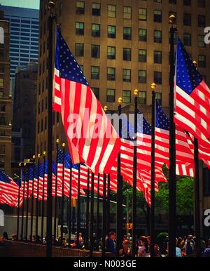 Rockefeller Center, New York, New York, USA. 03rd July, 2015. New York city celebrates the Fourth of July holiday Credit:  Patti McConville/StockimoNews/Alamy Live News Stock Photo