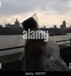 London, UK. 08th June, 2016. Heavy rain hits central London in afternoon Credit:  Emin Ozkan / StockimoNews/Alamy Live News Stock Photo
