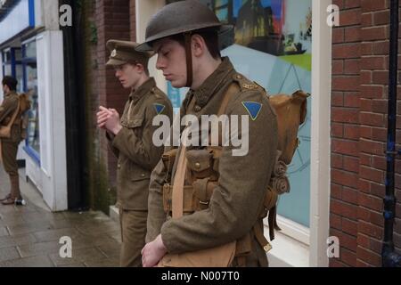 Gwynedd, North Wales, UK. 1st July, 2016. Somme rememberence Bangor high street, North Wales July 1st 2016 Credit:  Robert Eames / StockimoNews/Alamy Live News Stock Photo