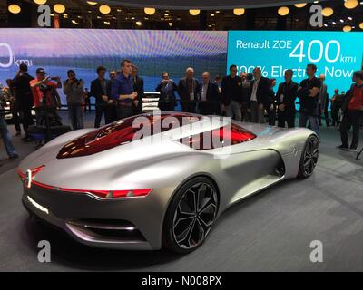 Paris, France. 29th September, 2016. World premier of Renault Trezor electric super car concept. Credit:  highbrow / StockimoNews/Alamy Live News Stock Photo