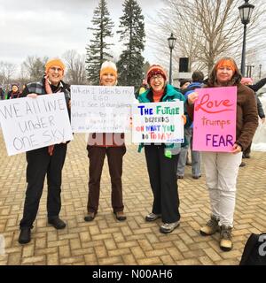 Sewall St, Augusta, Maine, USA. 21st Jan, 2017. Protesters at the Women's March on Maine, Maine State House, Augusta, Maine Credit: Jennifer Booher/StockimoNews/Alamy Live News Stock Photo