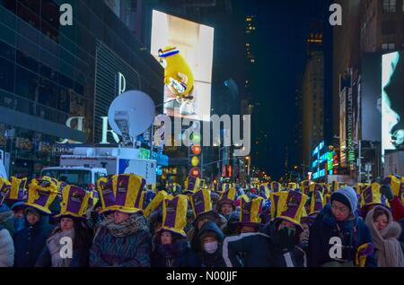 New York City: The New Years Eve in Times Square 2018 Credit: Ryan Rahman/StockimoNews/Alamy Live News Stock Photo