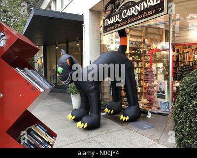 Berkeley, California, USA. 16th Jan, 2018. Dark Carnival Books, selling science fiction and fantasy for 41 years, was slated to close up shop but has managed to hang on for now. Credit:Cheryl Rinzler/AlamyLiveNews Credit: Cheryl Rinzler/StockimoNews/Alamy Live News Stock Photo