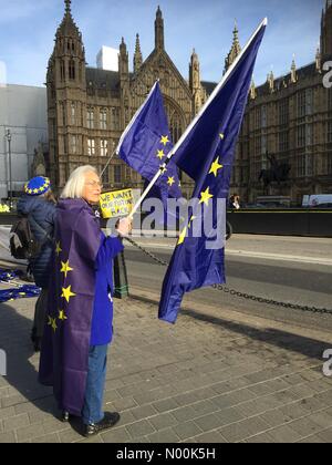 London, UK. 30th Jan, 2018. London, UK. 30th January 2018. Brexit campaigners outside Houses of Parliament insisting on Brexit means Brexit. Credit: Expo Photo/StockimoNews/Alamy Live News Stock Photo