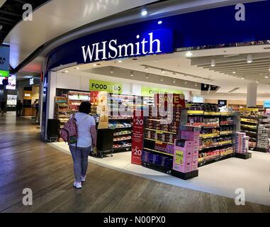 WH Smith has been voted worst high street shop in Which? survey. It also has airport branches like this one in Heathrow (picture taken 28 May 2018) Stock Photo