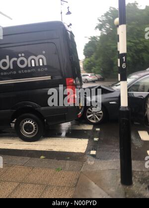 London, UK. 29th May 2018. Accident outside the embassies in London Credit: chuckie230383/StockimoNews/Alamy Live News Stock Photo