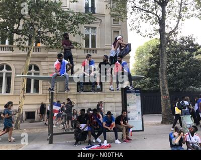 75116 Paris, France. 15th July, 2018. France celebration World Cup of football Credit: Vanya Bovajo/StockimoNews/Alamy Live News Stock Photo