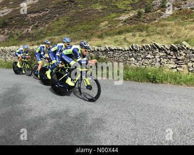 Whinlatter Pass, Cumbria, UK. 6th September 2018. Team Gobert tour of Britain 2018 Credit: SteveFleming/StockimoNews/Alamy Live News Stock Photo
