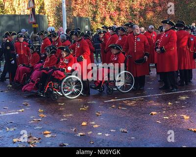 London, UK. 11th Nov, 2018. Chelsea Pensioners, Remberance Day Parade 2018 Credit: Susannah Jayes/StockimoNews/Alamy Live News Stock Photo