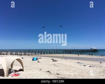 Adelaide, Australia. 13th Jan 2020. Beachgoers embrace hot sunshine in Adelaide, Australia. Beachgoers, Adelaide, Australia Credit: amer ghazzal/StockimoNews/Alamy Live News Stock Photo