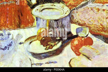 .  English: Painting by Pierre Bonnard  . After 1923.    Pierre Bonnard  (1867–1947)      Alternative names P'er Bonnar; Pierre Eugène Frédéric Bonnard; Pierre Eugene Frederic Bonnard; p. bonnard; bonnard p.; Bonnard  Description French painter, sculptor, engraver and graphic artist  Date of birth/death 3 October 1867 23 January 1947  Location of birth/death Fontenay-aux-Roses Le Cannet  Work location France, United States of America, North Africa  Authority control  : Q26408 VIAF:?66499977 ISNI:?0000 0001 0910 3856 ULAN:?500115555 LCCN:?n79040127 NLA:?35020171 WorldCat 85 Pots-1930 Stock Photo