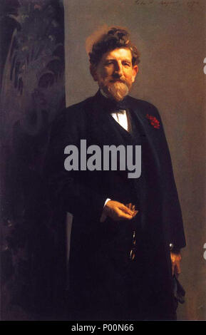 . English: Senator Calvin Brice John Singer Sargent -- American painter 1898 July 18th-28th - Painted London Allen County Historical Society, Lima, Ohio Oil on canvas 147.6 x 93.3 cm (58 1/8 x 36 3/4 in.) Inscribed: (Upper right:) John S. Sargent 1898 (On reverse, in another hand:) Painted London July 18th-28th 1898 Accession Number: 878.1 Jpg: .the-athenaeum  . 1898. John Singer Sargent Born: January 12, 1856, Florence Died: April 14, 1925, London, United Kingdom 92 Senator Calvin Brice Stock Photo