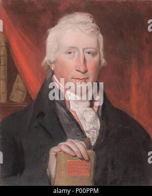 . English: The Genealogist; John Milne of Wakefield (1751-1810), wealthy cloth merchant and patron of Wright of Derby (1734-1797). Pastels on paper stretched onto canvas. 22.5x18.5 inches. Framed: 32x27.5 inches. Offered for sale in 2017 by Abbott & Holder for £975.  . before 1813.   John Raphael Smith  (1752–1812)     Description British painter and engraver  Date of birth/death 1752 2 March 1812 / 23 March 1812  Location of birth/death Derby Doncaster  Work location London (1767 - )  Authority control  : Q2470482 VIAF:?79202309 ISNI:?0000 0001 1678 3773 ULAN:?500116497 LCCN:?n83013596 NLA:?3 Stock Photo