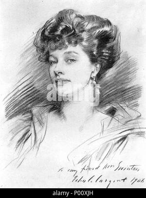 Français : John Singer Sargent, Portrait drawing of Mrs George 