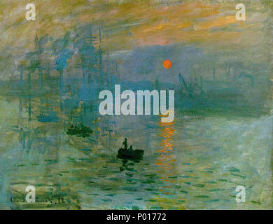 . Impression Sunrise . 1872 2 Claude Monet, Impression, soleil levant, 1872 Stock Photo