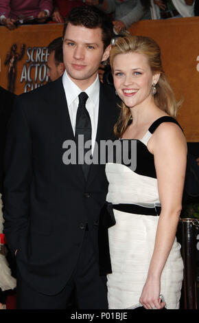 Ryan Phillippe and Reese Witherspoon at the 12th Annual SAG Awards held ...