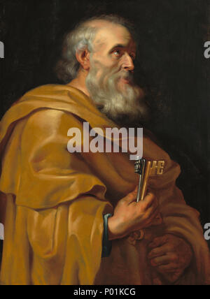 Painting; oil on panel; overall: 92 x 67.5 cm (36 1/4 x 26 9/16 in.); 20 Saint Peter A26043 Stock Photo