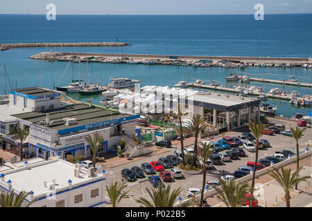 Bird's eye view Estepona port, Spain Stock Photo