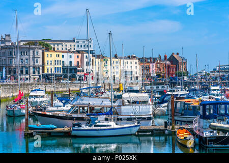 RAMSGATE, KENT, UK - JUNE 03, 2018: Ramsgate’s Royal Harbour Marina which belongs to Thanet District Council,  was developed in 1976 Stock Photo
