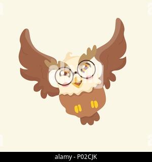 Cute cartoon hawk vector illustration. Stock Vector