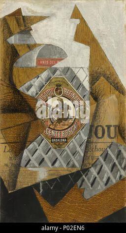 . French: La bouteille d'anis The Bottle of Anís del Mono . 1914 4 Juan Gris - La bouteille d'anis - Google Art Project Stock Photo