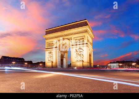 Paris, Arc de Triumph, France Stock Photo