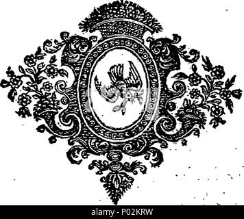 . English: Fleuron from book: A collection of letters to the author of the London Journal. 42 A collection of letters to the author of the London Journal. Fleuron T111217-4 Stock Photo