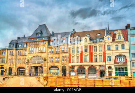 Buildings in the old town of Aachen, Germany Stock Photo